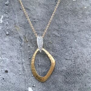 Reiss 14kt yellow gold with diamond accents necklace